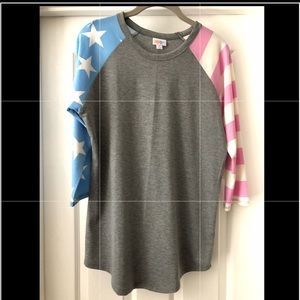 Lularoe Randy Flag Sleeves Sz M NWT